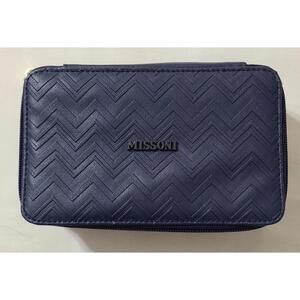Missoni Delta First Class Amenity Kit Bag 8×4.5 Blue Travel Organizer Pouch Only